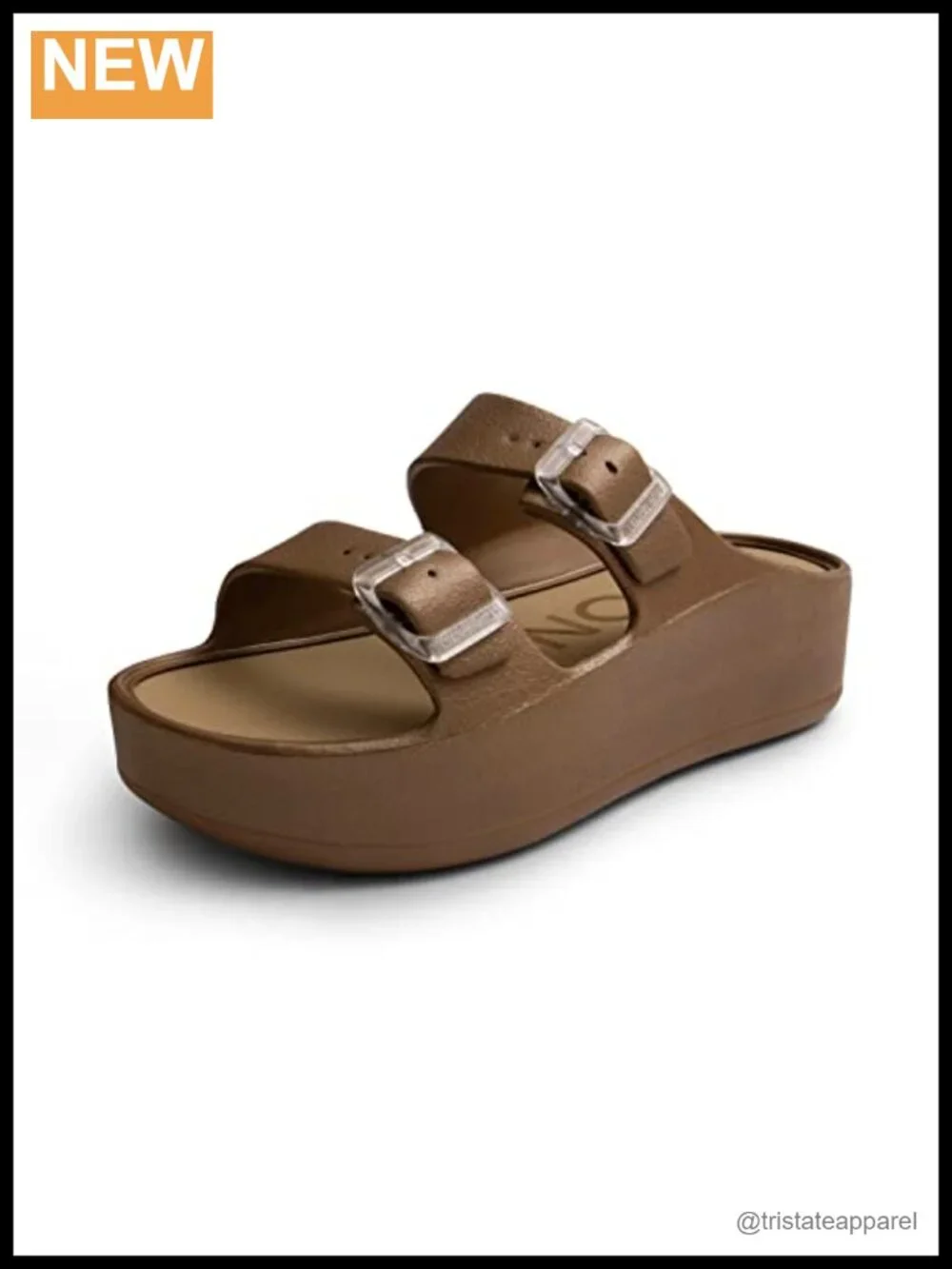 Women's Vegan Platform Wedge Sandals Slip-On Water-Friendly Summer Slides